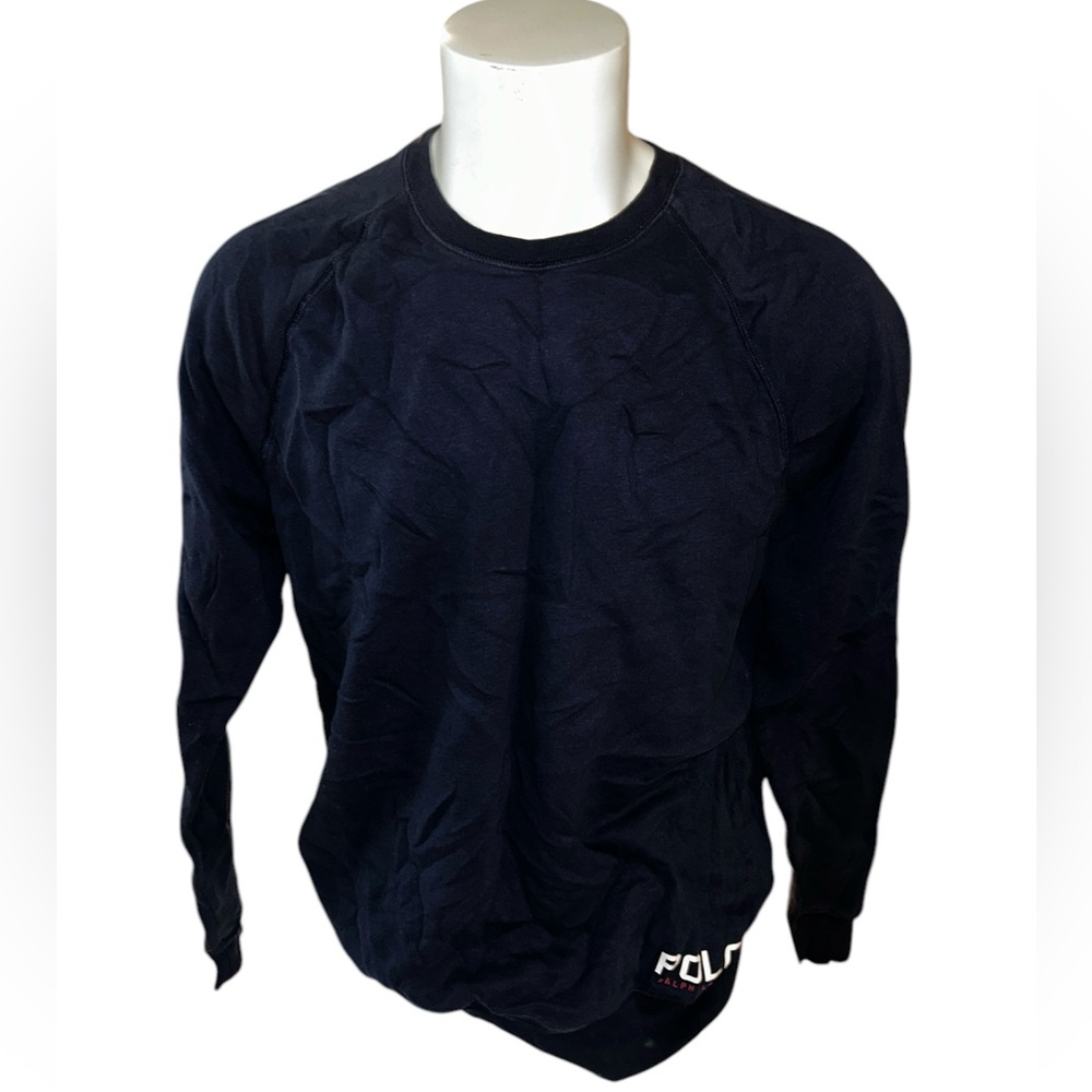 Casual Cozy Stretch Men’s Polo Ralph Lauren Navy Blue Cozy Sleepwear Sweater LG